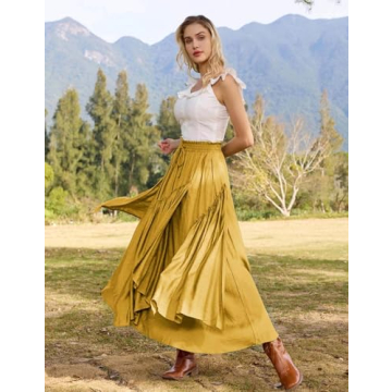 Stylish Women Summer Long Maxi Skirt with Pockets