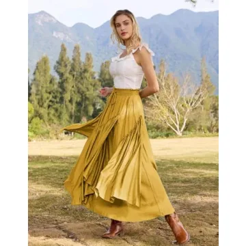 Stylish Women Summer Long Maxi Skirt with Pockets