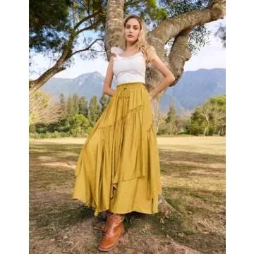 Stylish Women Summer Long Maxi Skirt with Pockets