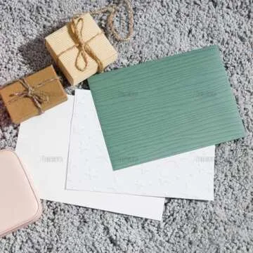 AUEAR 4 Pack Flower Embossing Folders for DIY Crafts