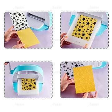AUEAR 4 Pack Flower Embossing Folders for DIY Crafts