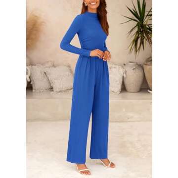 PRETTYGARDEN Women's Mock Neck Jumpsuit for Every Occasion