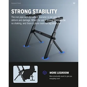 Donner DKS-100 Folding Keyboard Stand - Heavy-Duty & Adjustable