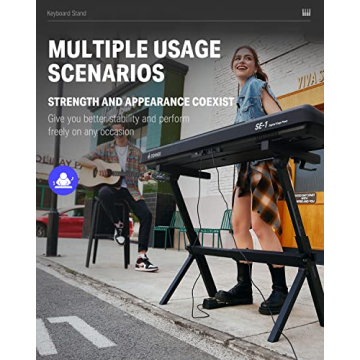 Donner DKS-100 Folding Keyboard Stand - Heavy-Duty & Adjustable