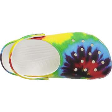 Crocs unisex child Classic Tie Dye Clog, Multi, 6 Toddler