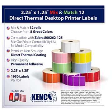 Direct Thermal Perforated Labels for Barcodes & Addresses