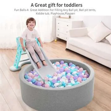 Heopeis Toddler Ball Pit Balls - 100 Safe Fun Balls