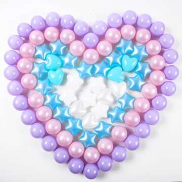 Heopeis Ball Pit Balls for Toddlers - Phthalate Free BPA Free Crush Proof Plastic Ball, Play Balls for Ball Pit Pool Playpen Babies Kids Children Birthday Parties Pool Tent Party, 100Pcs