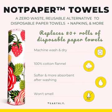 Eco-Friendly Earthly Co. Reusable Paper Towels - 10 Pack