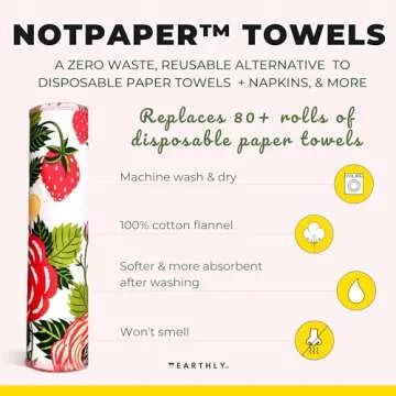 Eco-Friendly Earthly Co. Reusable Paper Towels - 10 Pack