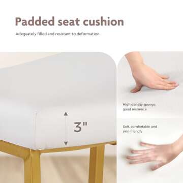 ALPHA HOME 24" Bar Stools Set of 2 - Comfortable & Stylish