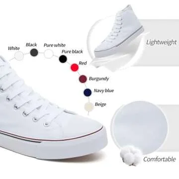 Yageyan Mens High Top Canvas Sneakers for Ultimate Comfort