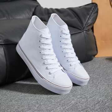 Yageyan Mens High Top Canvas Sneakers for Ultimate Comfort