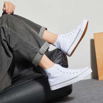 Yageyan Mens High Top Canvas Sneakers for Ultimate Comfort