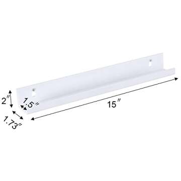 Sooyee 6 Pack Wall Shelves,15 Inch Floating Shelf Hanging Shelves for Wall Storage,Small Bookshelf,K...