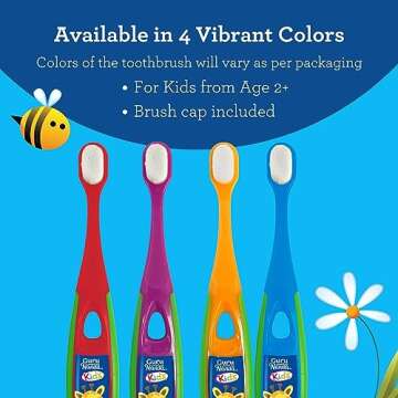 GuruNanda Butter on Gums Toddler Toothbrush with Sand Timer, Extra Soft Bristles for Kids Age 2+, To...