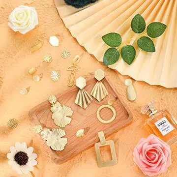 Hicarer 90 Pcs Gold Plated Earring Posts for Jewelry Making