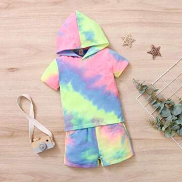 Toddler Baby Girl Tie-Dye Hoodie and Pant Set