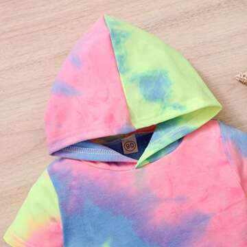 Toddler Baby Girl Tie-Dye Hoodie and Pant Set