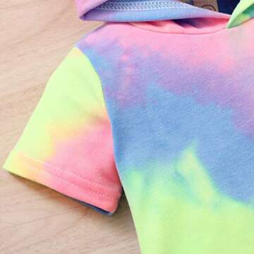 Toddler Baby Girl Tie-Dye Hoodie and Pant Set