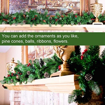 9 FT Pre-lit Christmas Garland for Home Decor