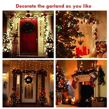 9 FT Pre-lit Christmas Garland for Home Decor