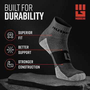 MudGear Quarter Crew Trail Running Socks - Perfect for All Adventures