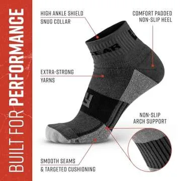 MudGear Quarter Crew Trail Running Socks for All Adventures