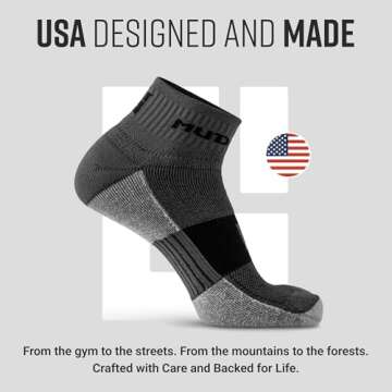 MudGear Quarter Crew Trail Running Socks for All Adventures