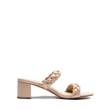 DREAM PAIRS Women's Two Braided Strap Low Heels for Women Open Toe Block Chunky Heels Sandals Holiday Party Wedding Dress Pumps Shoes DHS213-2 Nude Size 8