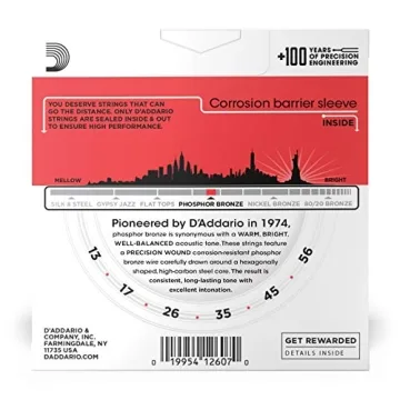 D'Addario EJ17-3D Guitar Strings for Rich Sound