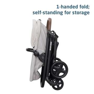 Maxi-Cosi Tayla Max Baby Strollers, Modular with Adjustable Seat, Converts to Lie-Flat Carriage, Par...