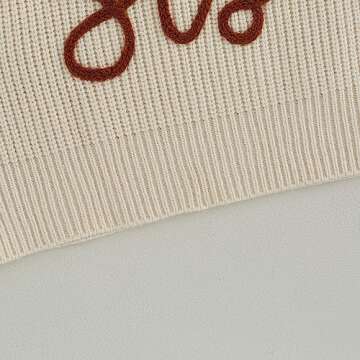 CREAIRY Big Sister Little Sister Matching Outfits Toddler Baby Girl Chunky Knit Sweater Warm Sweatshirt Knitted Fall Clothes (Big Sis-Beige, 2-3 Years)