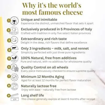 Parmesan Cheese Block 2 lb (approx.), Parmigiano Reggiano Cheese Top Grade-Italian Cheese DOP, 24 Months Aged, Latteria Soresina, Imported from Italy