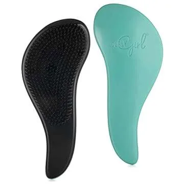 Curly Girl Breeze Thru Detangling Brush | Hair Detangler Hairbrush for Adults & Kids | Gets Rid of Tangles & Knots in Natural, Curly, Straight, Wet or Dry Hair (Turquoise)