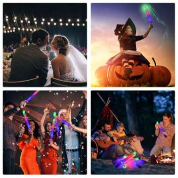 Glow Sticks Bulk -36 Pcs LED Foam Glow Sticks Glow in The Dark Party Supplies, 3 Modes Colorful Flashing Glow Batons for Party, Wedding, Birthday, Raves, Concert, Festivals, Kids Party Favors