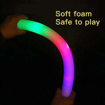 Glow Sticks Bulk -36 Pcs LED Foam Glow Sticks Glow in The Dark Party Supplies, 3 Modes Colorful Flashing Glow Batons for Party, Wedding, Birthday, Raves, Concert, Festivals, Kids Party Favors