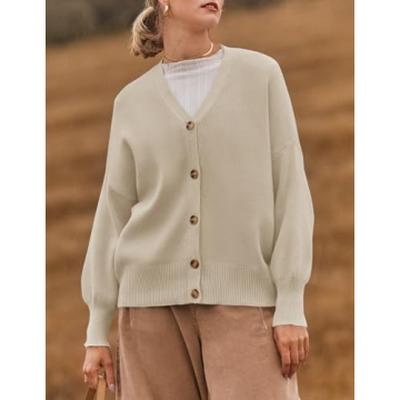 Stylish ZESICA Women's Casual Cardigan Sweater in Blue