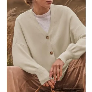 Stylish ZESICA Women's Casual Cardigan Sweater in Blue