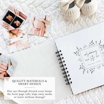 Pregnancy Journal: Welcoming Our Little One, A simple black and white keepsake journal to document important pregnancy milestones + add photos