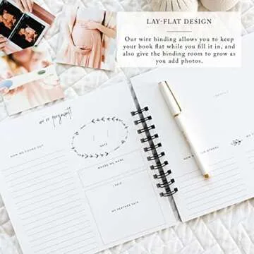 Pregnancy Journal: Welcoming Our Little One, A simple black and white keepsake journal to document important pregnancy milestones + add photos