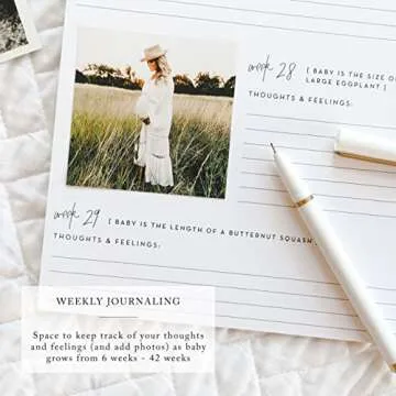 Pregnancy Journal: Welcoming Our Little One, A simple black and white keepsake journal to document important pregnancy milestones + add photos