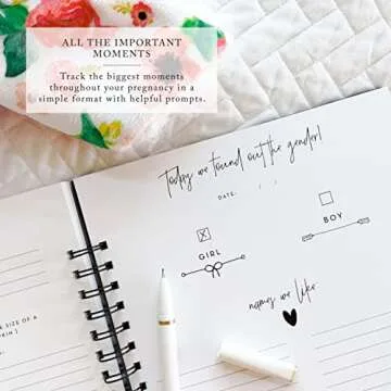 Pregnancy Journal: Welcoming Our Little One, A simple black and white keepsake journal to document important pregnancy milestones + add photos