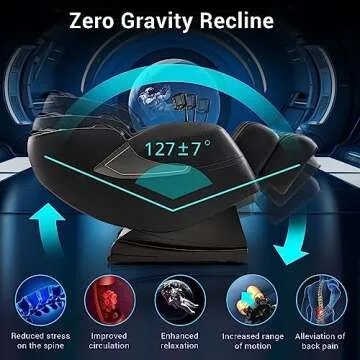 Massage Chair, 14 Massage Points Full Body Massage Chair, Zero Gravity Extra Large Shiatsu Recliner w/Lumbar & Calf Heating, 20 Auto Modes, Air Compression, Bluetooth Speaker, Touch Screen Controller