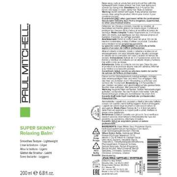 Paul Mitchell Super Skinny Relaxing Balm, Lightweight Formula, Smoothes Texture, For Frizzy Hair, 6.8 fl. oz.