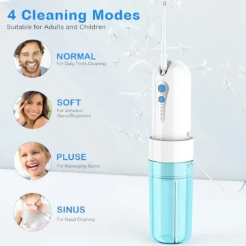 Portable KOOVON Water Flosser with Travel Case and Jet Tips