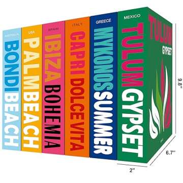 ANERZA Preppy Room Decor Aesthetic, Decorative Books for Home Decor, Cute Faux Travel Books for Coff...