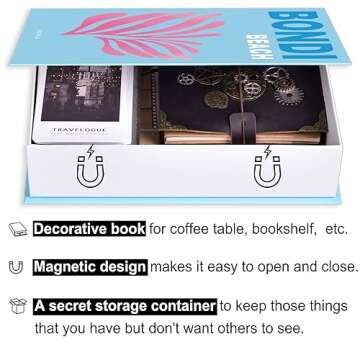 ANERZA Preppy Room Decor Aesthetic, Decorative Books for Home Decor, Cute Faux Travel Books for Coffee Table Bookshelves, Dorm Bedroom Trendy Fake Book Storage Box for Teen Girls (Set of 6)