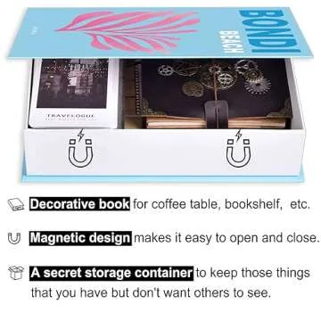 ANERZA Preppy Room Decor Aesthetic, Decorative Books for Home Decor, Cute Faux Travel Books for Coffee Table Bookshelves, Dorm Bedroom Trendy Fake Book Storage Box for Teen Girls (Set of 6)