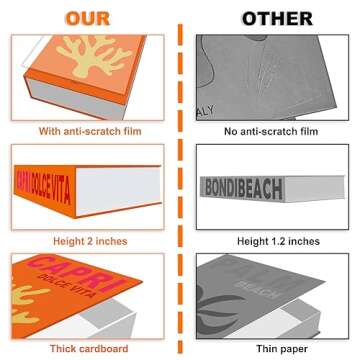 ANERZA Preppy Room Decor Aesthetic, Decorative Books for Home Decor, Cute Faux Travel Books for Coffee Table Bookshelves, Dorm Bedroom Trendy Fake Book Storage Box for Teen Girls (Set of 6)